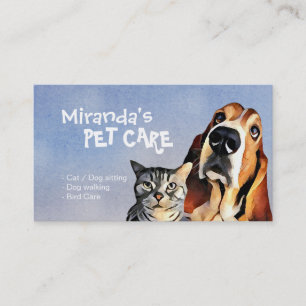 Carte De Rendez-vous Animaux de compagnie assis Bain et Grooming Salon