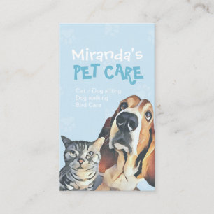 Carte De Rendez-vous Animaux de compagnie assis Bain et Grooming Salon 