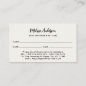 Carte De Rendez-vous Animaux de compagnie Chien Labrador Retriever Wate (Dos)