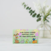 Carte De Rendez-vous Animaux de compagnie de caricature (Debout devant)