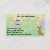 Carte De Rendez-vous Animaux de compagnie de caricature (Dos)