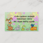 Carte De Rendez-vous Animaux de compagnie de caricature (Devant)