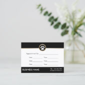 Carte De Rendez-vous Animaux de compagnie Sitter Salon pour animaux de  (Debout devant)