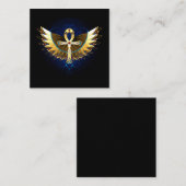 Carte De Rendez-vous Ankh or avec ailes (Devant / Derrière)