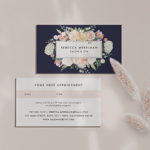 Carte De Rendez-vous Antique Floral Blush & Navy Nomination