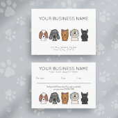Carte De Rendez-vous Appointment Card Cute Dog Breeds Simple White
