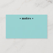 Carte De Rendez-vous Aqua Blue Retro Réservé Siège Dental (Dos)