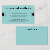 Carte De Rendez-vous Aqua Blue Retro Réservé Siège Dental (Devant / Derrière)