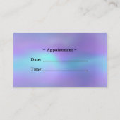 Carte De Rendez-vous Aqua Purple Salon de Beauté Abstraite (Dos)