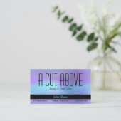 Carte De Rendez-vous Aqua Purple Salon de Beauté Abstraite (Debout devant)