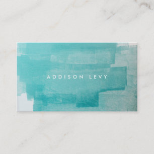 Carte De Rendez-vous Aqua Turquoise Grunge Peinture Perdue