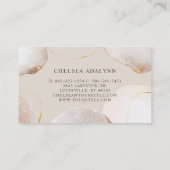 Carte De Rendez-vous Aquarelle Abstraite brillant Luxe Elegant Or (Dos)