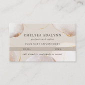 Carte De Rendez-vous Aquarelle Abstraite brillant Luxe Elegant Or (Devant)