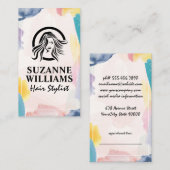 Carte De Rendez-vous Aquarelle Artistic Brush Strokes (Devant / Derrière)