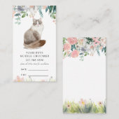 Carte De Rendez-vous Aquarelle Chat Mobile Animateur (Devant / Derrière)