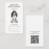 Carte De Rendez-vous Aquarelle Chien Mobile Groomer animal de compagnie (Devant / Derrière)