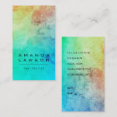 Carte De Rendez-vous Aquarelle contemporaine (rendez-vous) (Devant / Derrière)