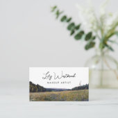 Carte De Rendez-vous Aquarelle Fleur de Fleur Élégante Script (Debout devant)