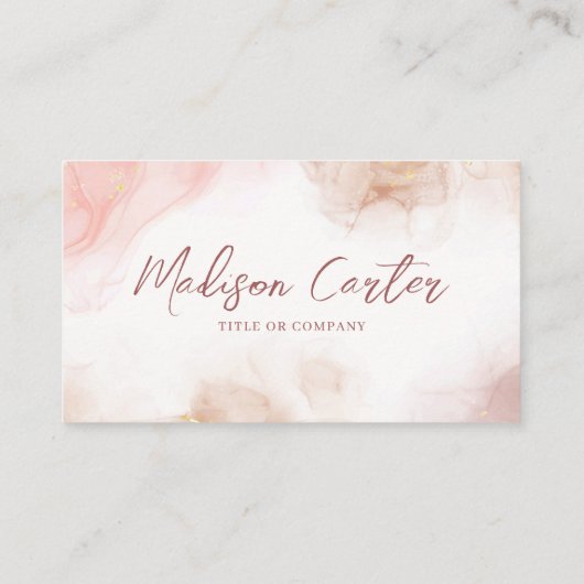 Carte De Rendez-vous Aquarelle liquide Encre d'alcool (Dos)