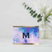 Carte De Rendez-vous Aquarelle Monogramme (carte de rendez-vous) (Debout devant)