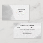 Carte De Rendez-vous Aquarelle noire et blanche professionnelle (Devant / Derrière)
