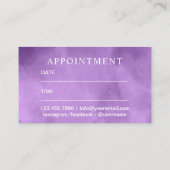 Carte de rendez-vous| Aquarelle pourpre de l'arbre (Dos)