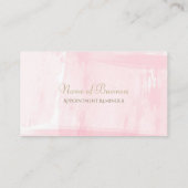 Carte De Rendez-vous Aquarelle rose simple Nomination élégante Script (Dos)