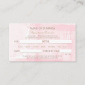 Carte De Rendez-vous Aquarelle rose simple Nomination élégante Script (Devant)