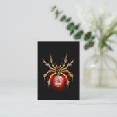 Carte De Rendez-vous Araignée steampunk sur fond noir (Debout devant)
