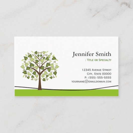 Carte De Rendez-vous Arbre de coeur - Nomination (Devant)