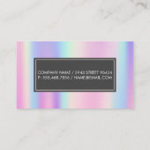 Carte De Rendez-vous Arc-en-ciel | Monogramme initial classique de deux (Dos)