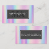 Carte De Rendez-vous Arc-en-ciel | Monogramme initial classique de deux (Devant / Derrière)
