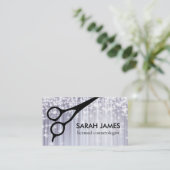 Carte De Rendez-vous argent scintillant fascinant de coiffeur de (Debout devant)