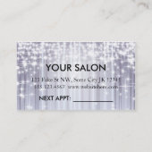 Carte De Rendez-vous argent scintillant fascinant de coiffeur de (Dos)