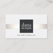 Carte de rendez-vous Argent Striped Brow and Makeu (Devant)