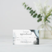 Carte De Rendez-vous Arrière - plan en marbre noir gris glacé (Debout devant)