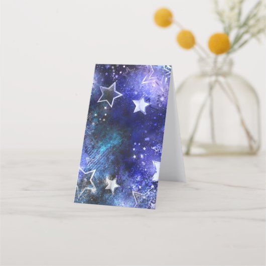 Carte De Rendez-vous Arrière - plan spatial avec étoiles (Devant)