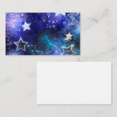 Carte De Rendez-vous Arrière - plan spatial avec étoiles (Devant / Derrière)