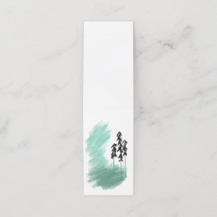 Carte De Rendez-vous art de l'arbre vert scandinave simple moderne ment