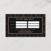 Carte De Rendez-vous Art Déco Rose Gold Monogram maquillage Artiste (Dos)