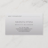 Carte De Rendez-vous Artiste de maquillage du planificateur d'événement (Dos)