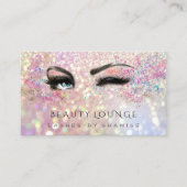 Carte De Rendez-vous Artiste de maquillage professionnel Eyelash Partie (Devant)