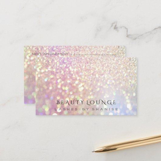 Carte De Rendez-vous Artiste de maquillage professionnel Eyelash Studio (Devant/Arrière en situation)