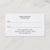 Carte De Rendez-vous Artiste de maquillage violet et salon de coiffure (Dos)