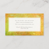 Carte De Rendez-vous Artiste peintre de la contrainte de texture mixte (Dos)