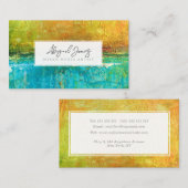 Carte De Rendez-vous Artiste peintre de la contrainte de texture mixte (Devant / Derrière)