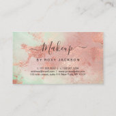 Carte De Rendez-vous Artiste rose moderne de maquillage d'aquarelle en  (Dos)