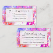 Carte De Rendez-vous Artsy Abstrait Été Rose Violet Orange Tie Dye (Devant / Derrière)