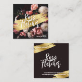 Carte De Rendez-vous Atelier de fleurs Black Gold (Devant / Derrière)
