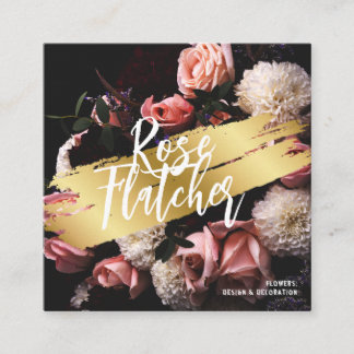 Carte De Rendez-vous Atelier de fleurs Black Gold